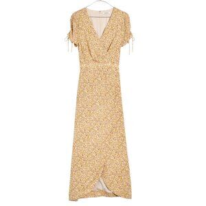 Madewell Peekaboo Sleeve Maxi Dress in Blossoming Vines size 12 Floral Wrap